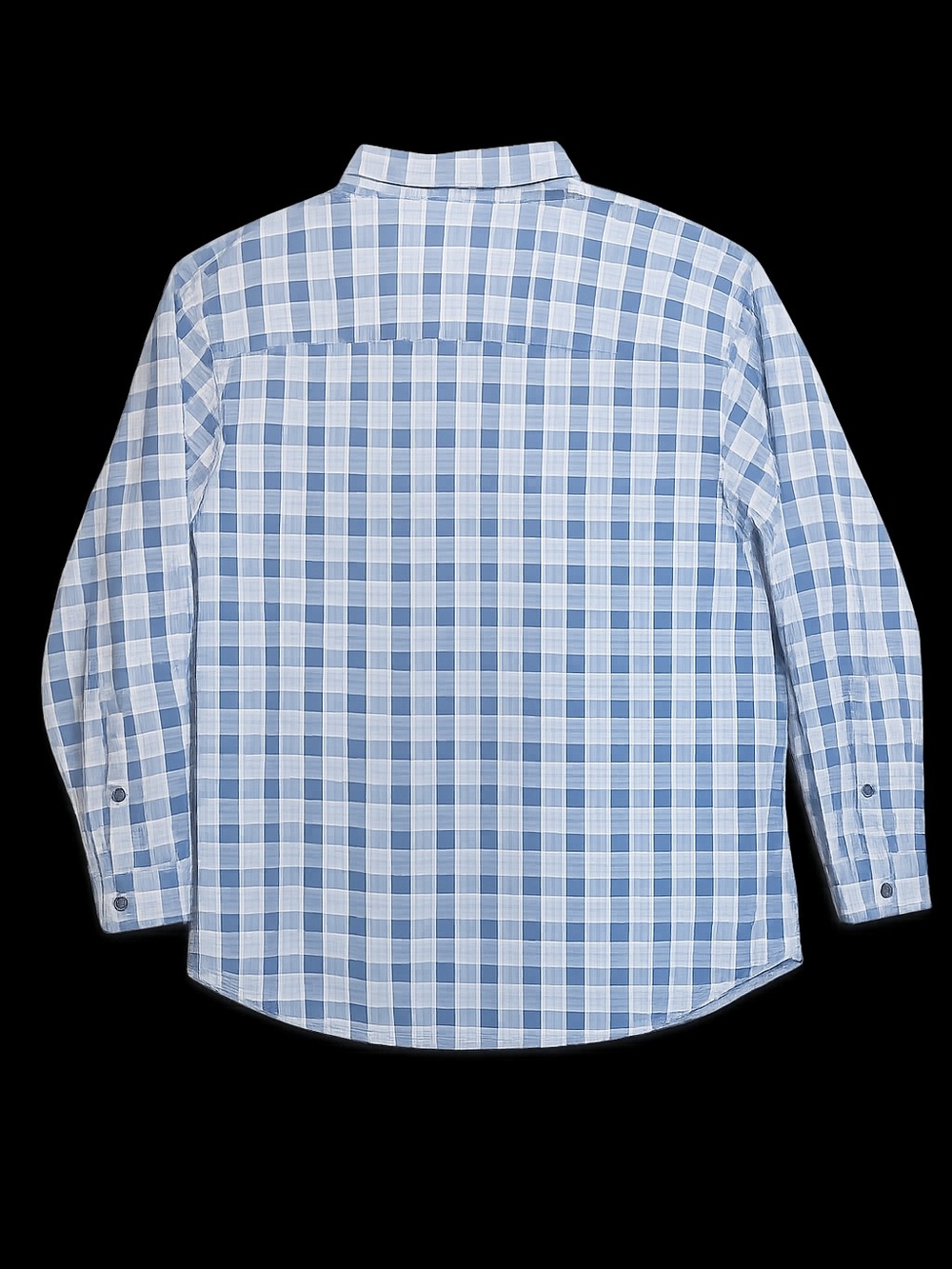 Columbia Light Blue Plaid Button-Down Shirt XXL - Picture 3 of 4